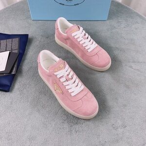 Prada Pink Suede Women's Sneakers